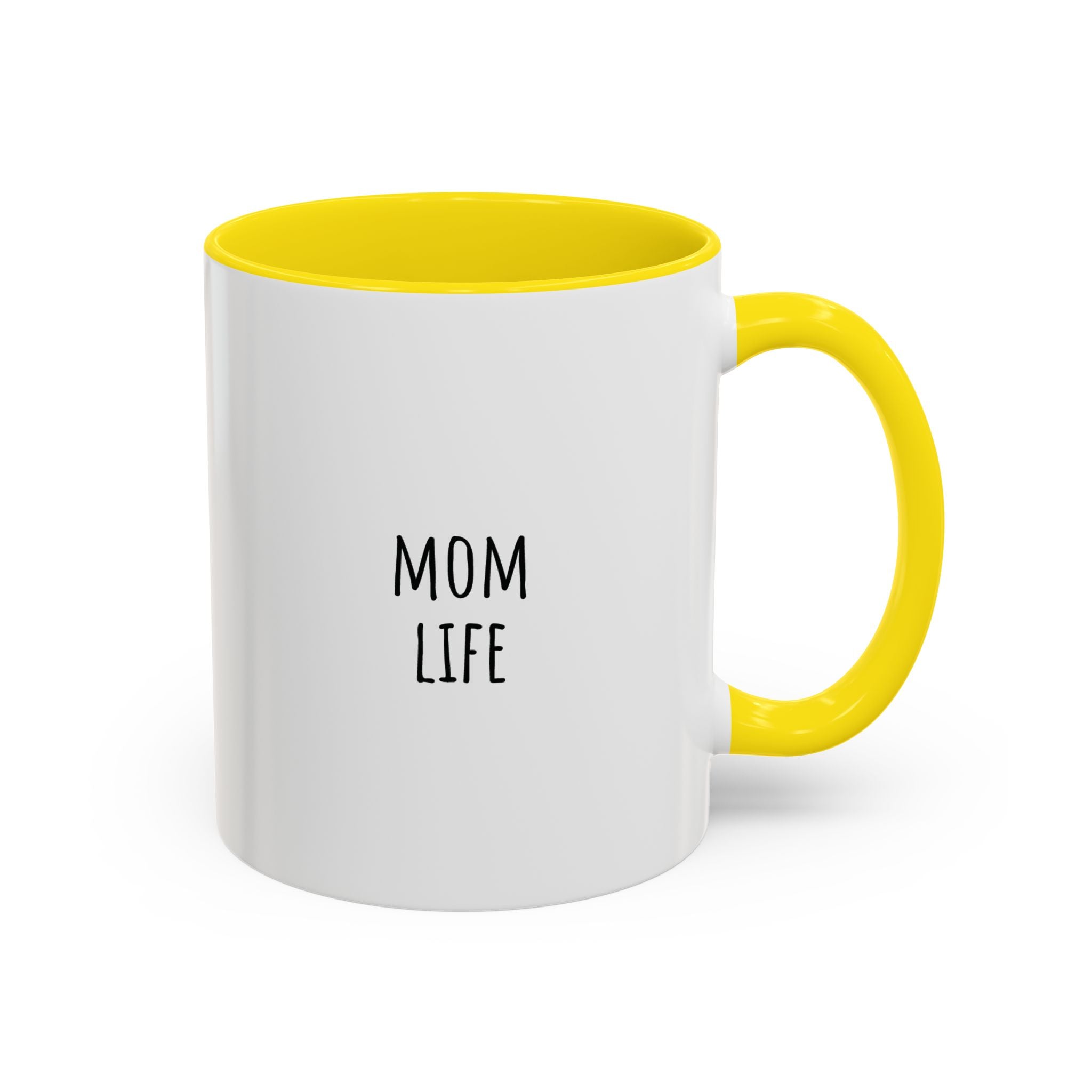 Personalized coffee mug with light green handle and interior