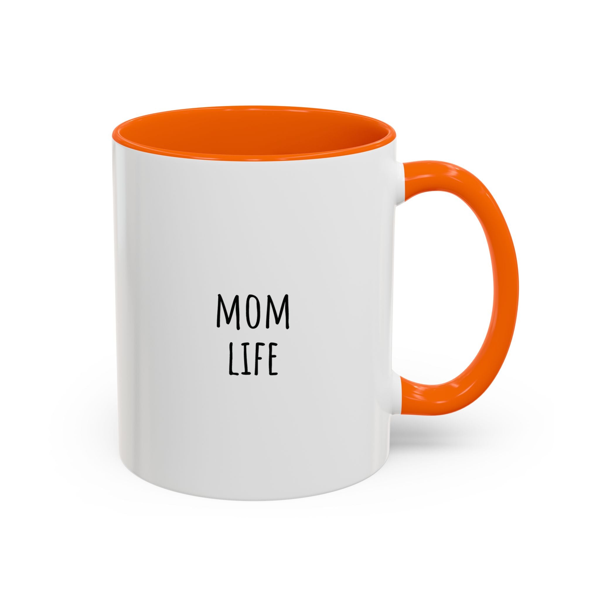 Personalized coffee mug with yellow handle and interior