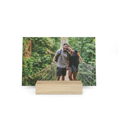 Personalized couple photo print with photo of couple on a jungle rope bridge