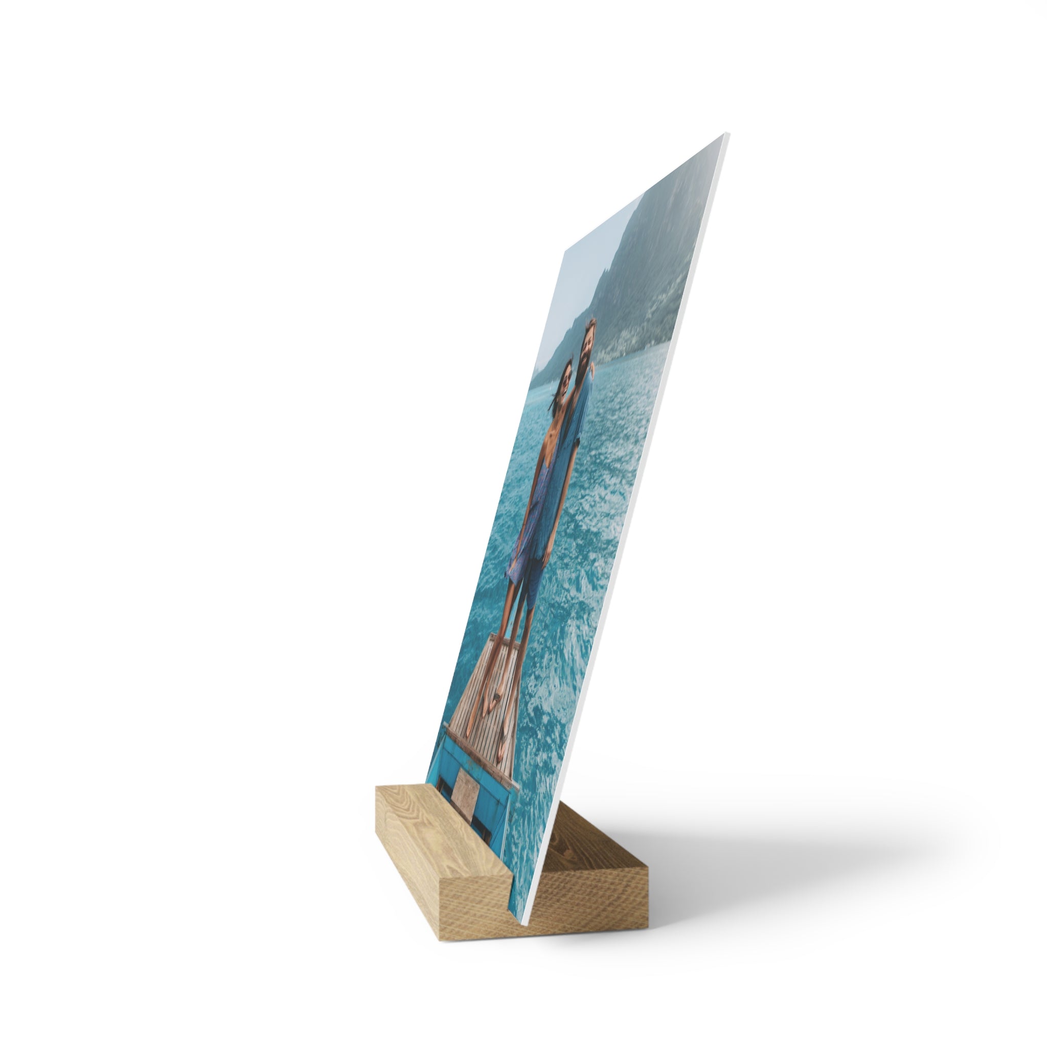 Personalized couple photo stand size comparison