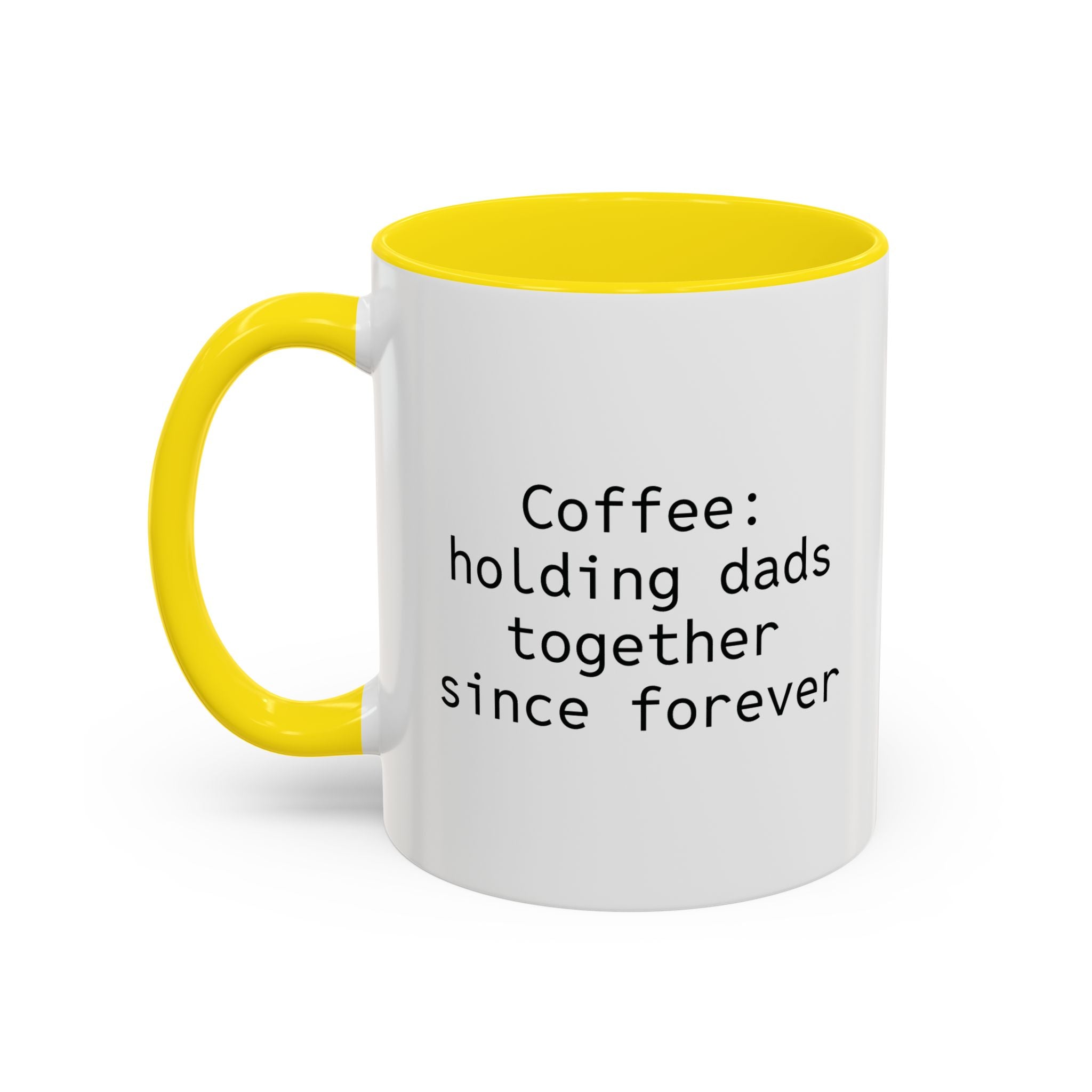 Additional angle of personalized dad coffee mug front