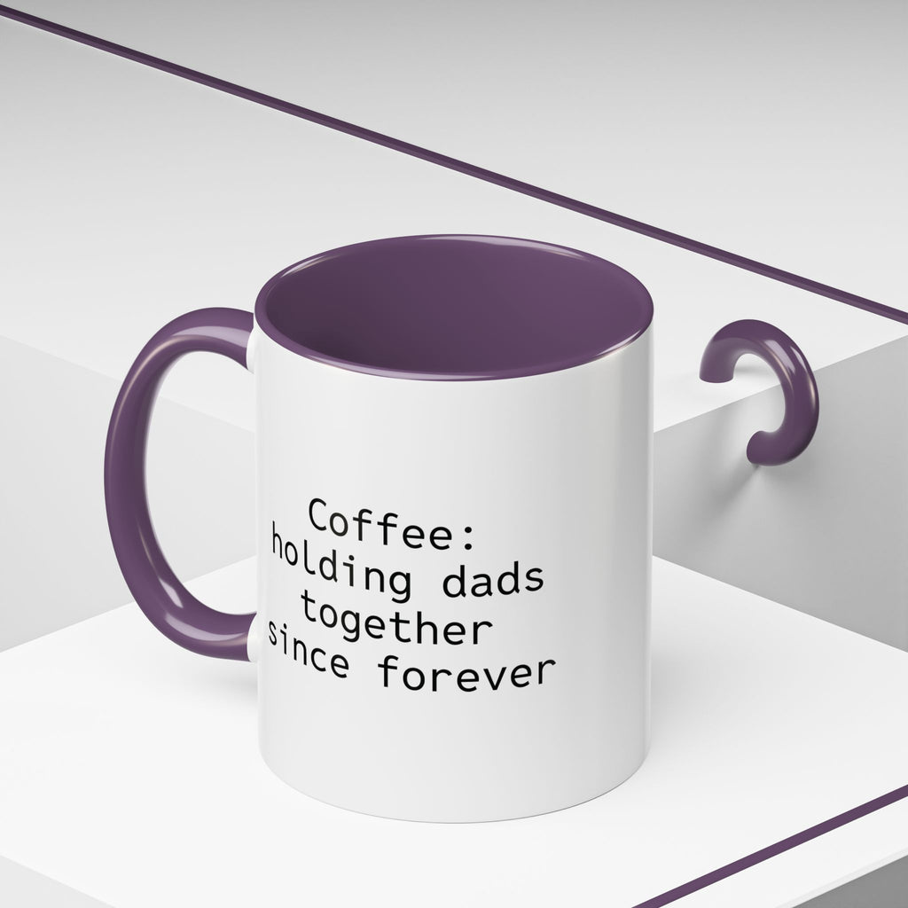 Personalized dad mug shown with gift wrap