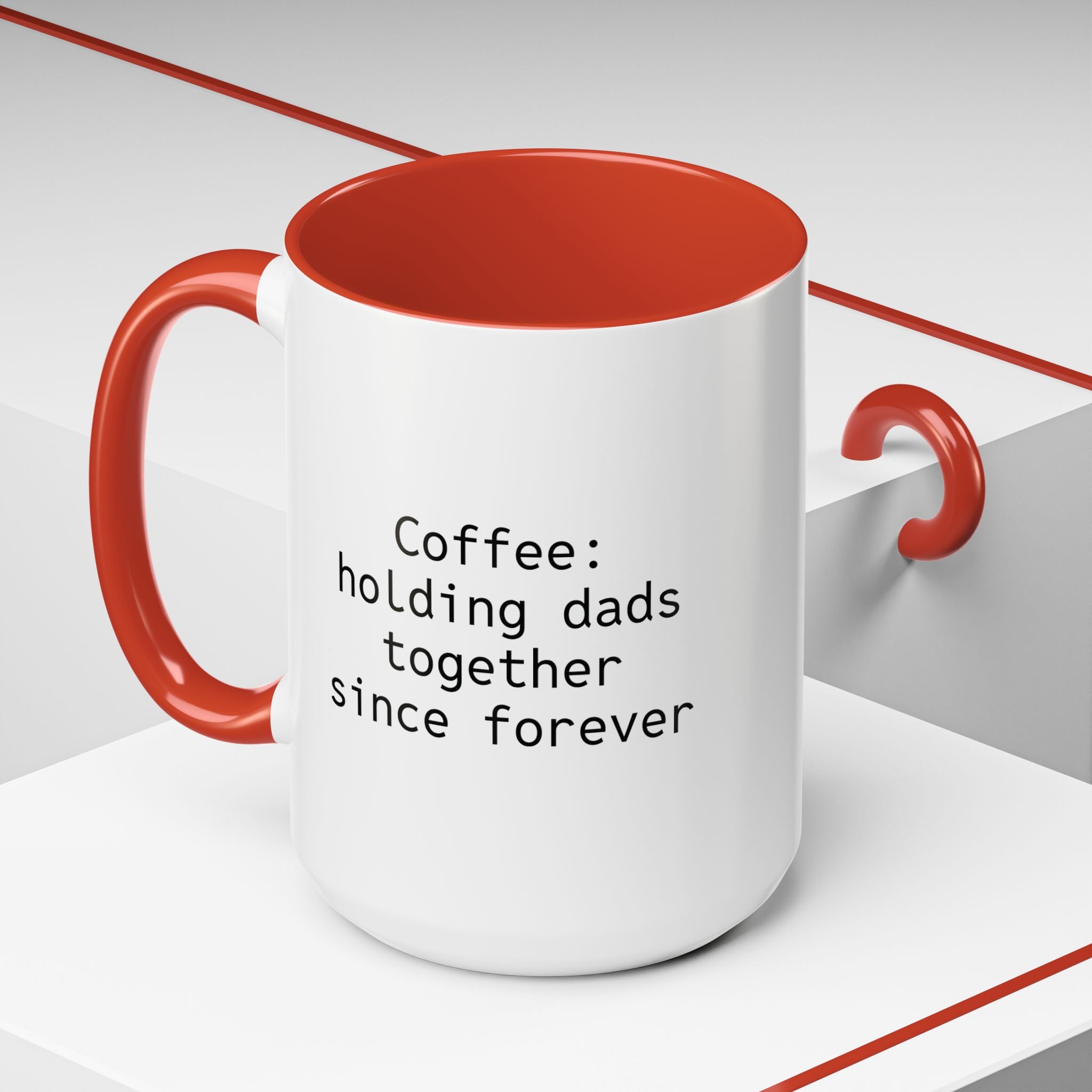 Additional close-up of personalized dad mug handle