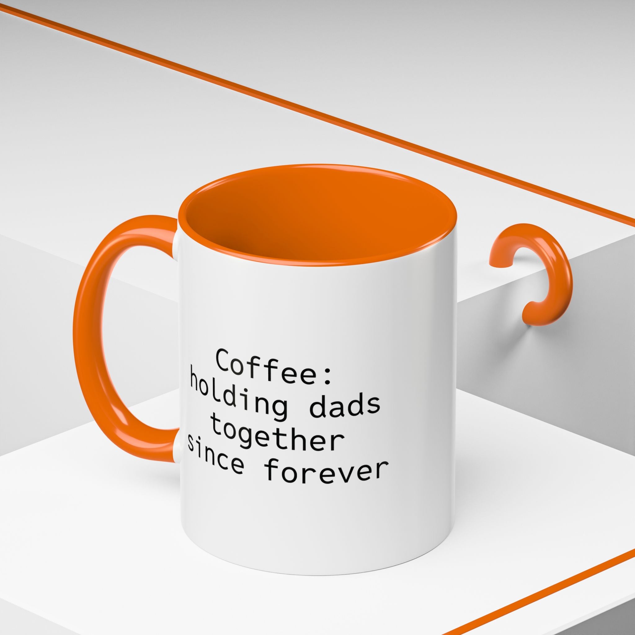 Personalized dad mug displayed at home