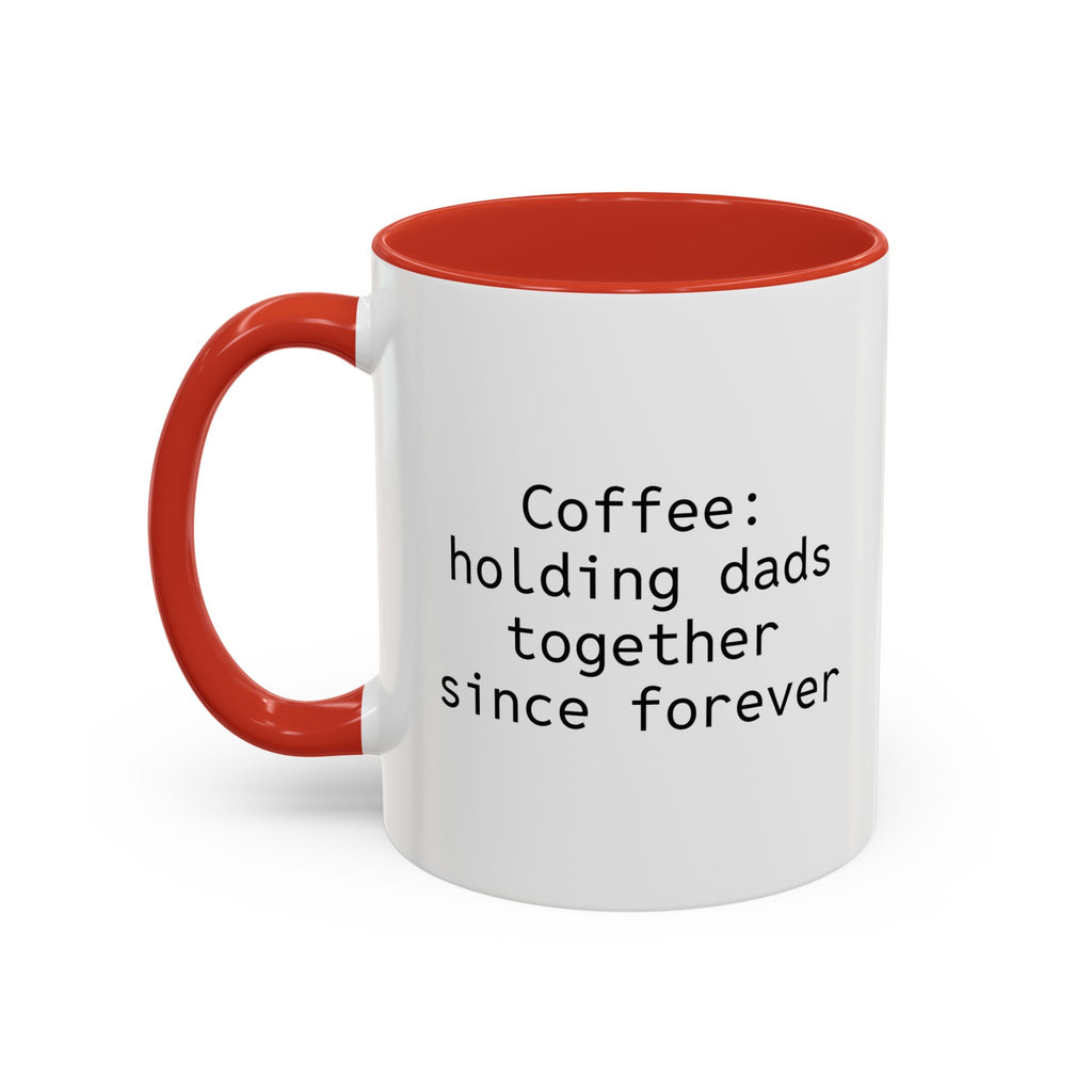 Personalized dad coffee mug at a breakfast table
