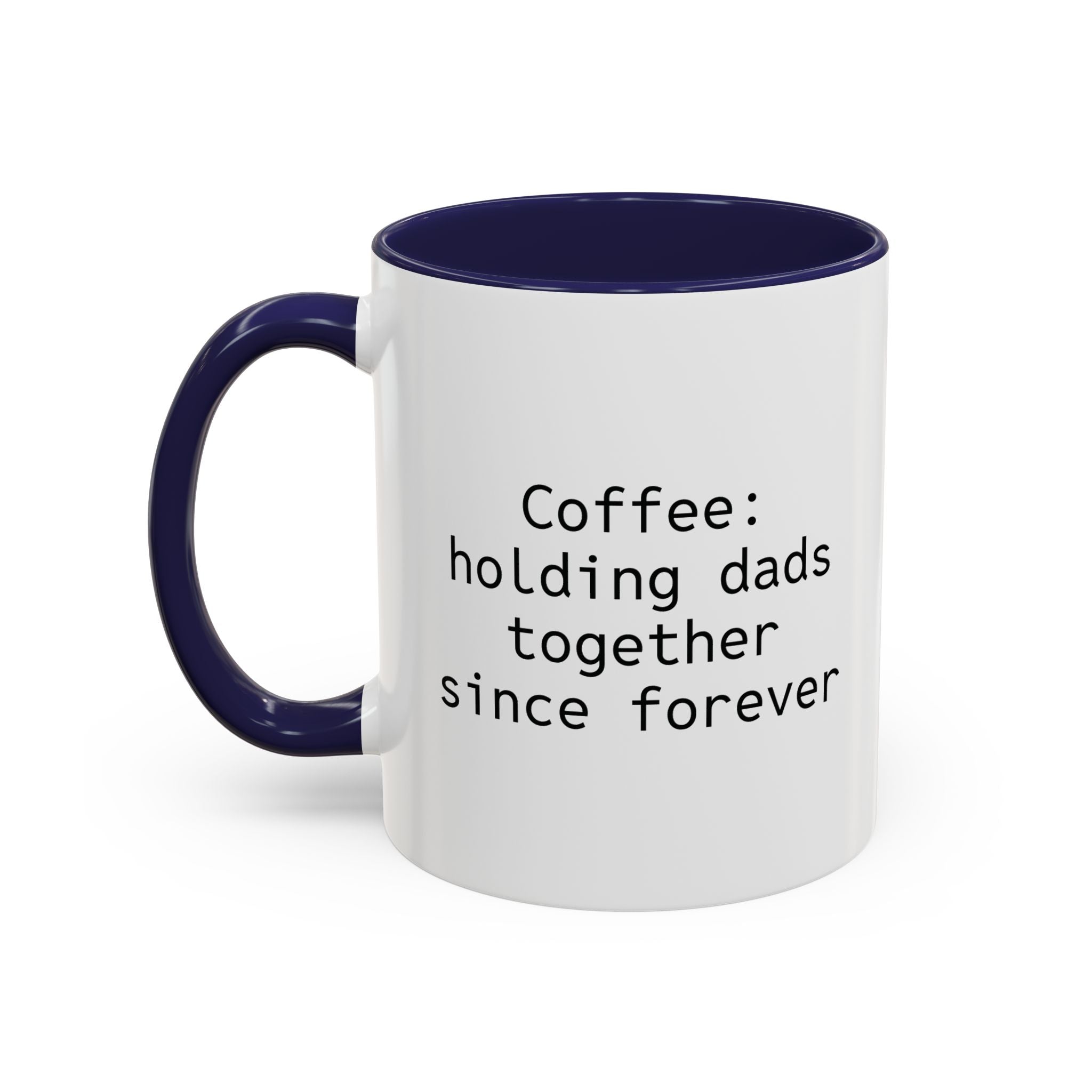 Personalized dad coffee mug on a desk