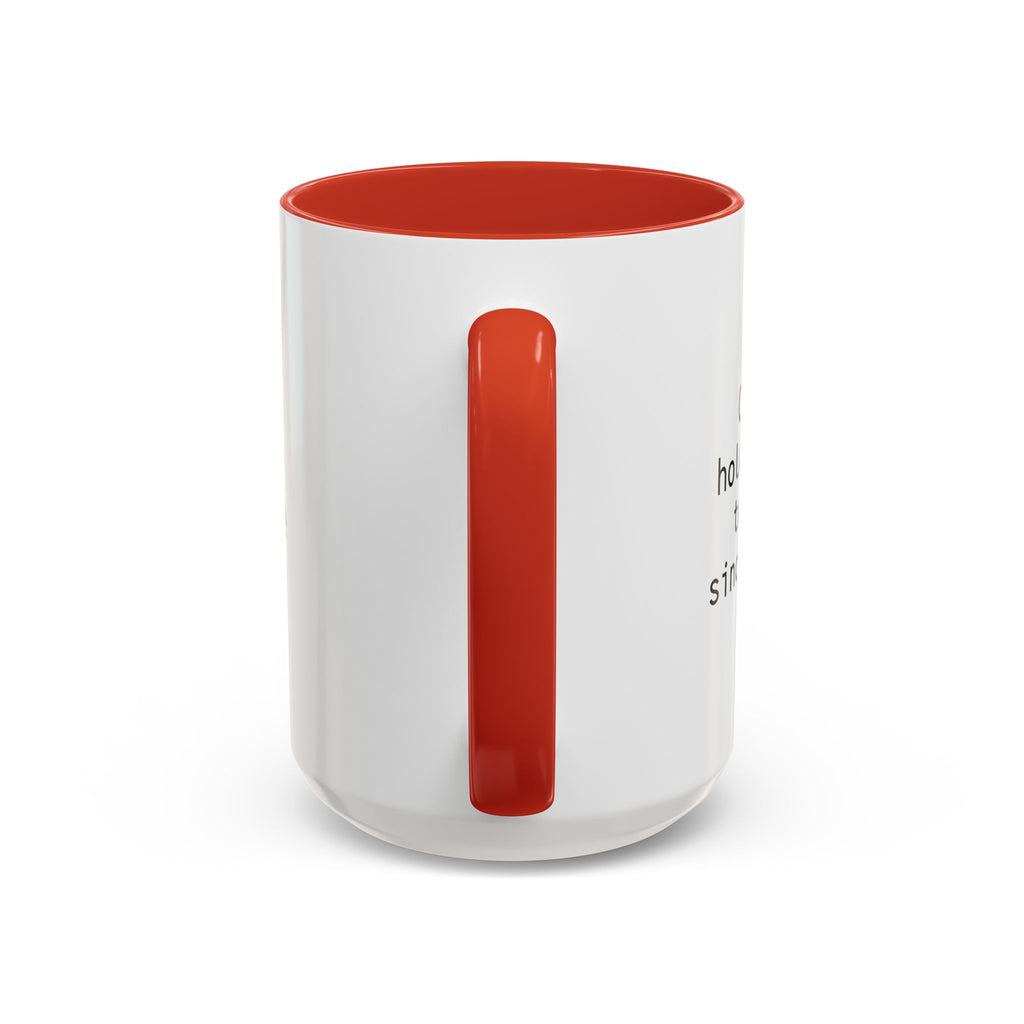 Personalized dad mug in an outdoor setting