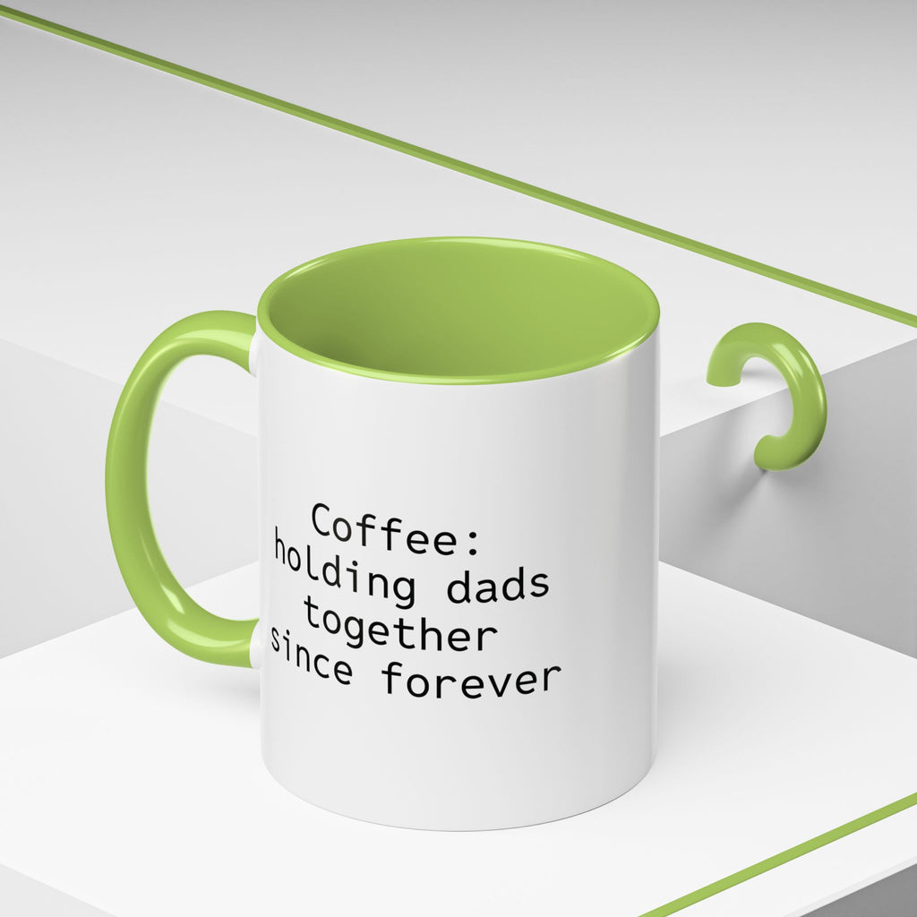 Additional size comparison view of personalized dad mug