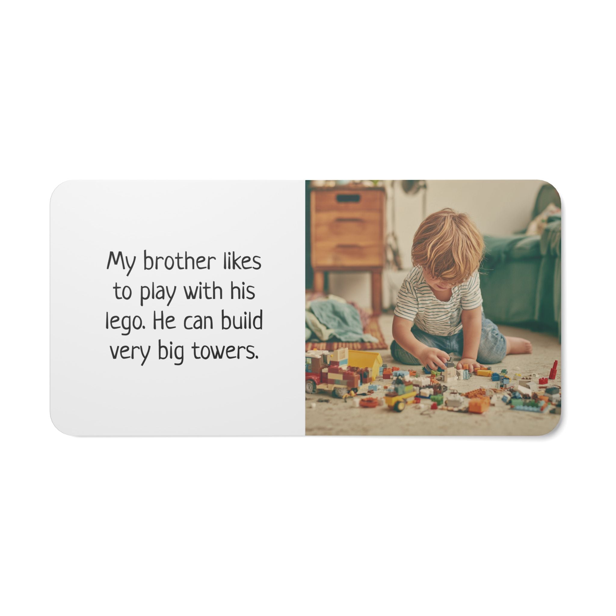 Personalized family board book back cover view