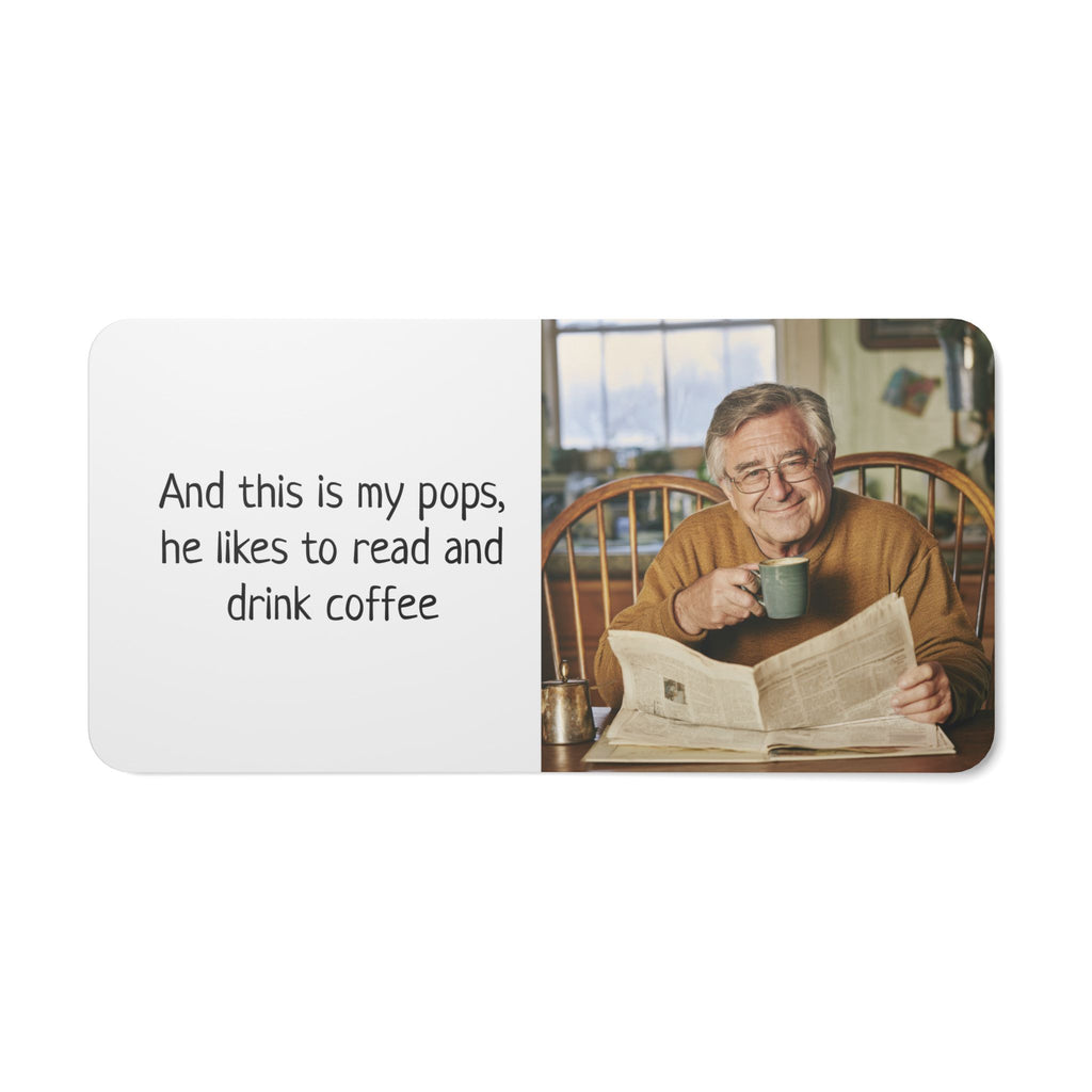 Personalized family board book as a baby shower gift