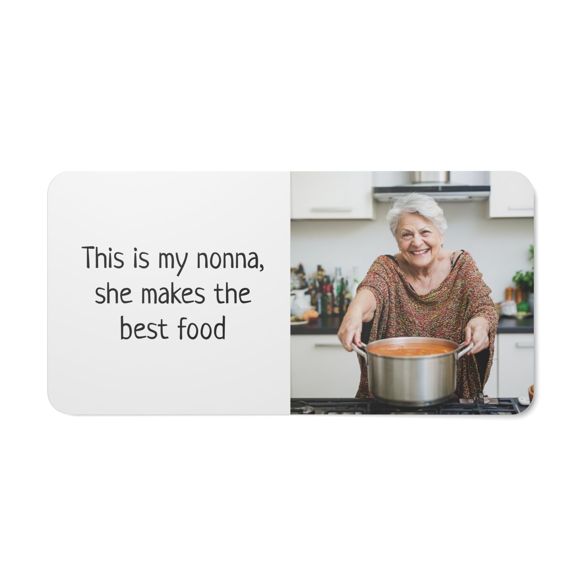Personalized family board book side view showing page thickness