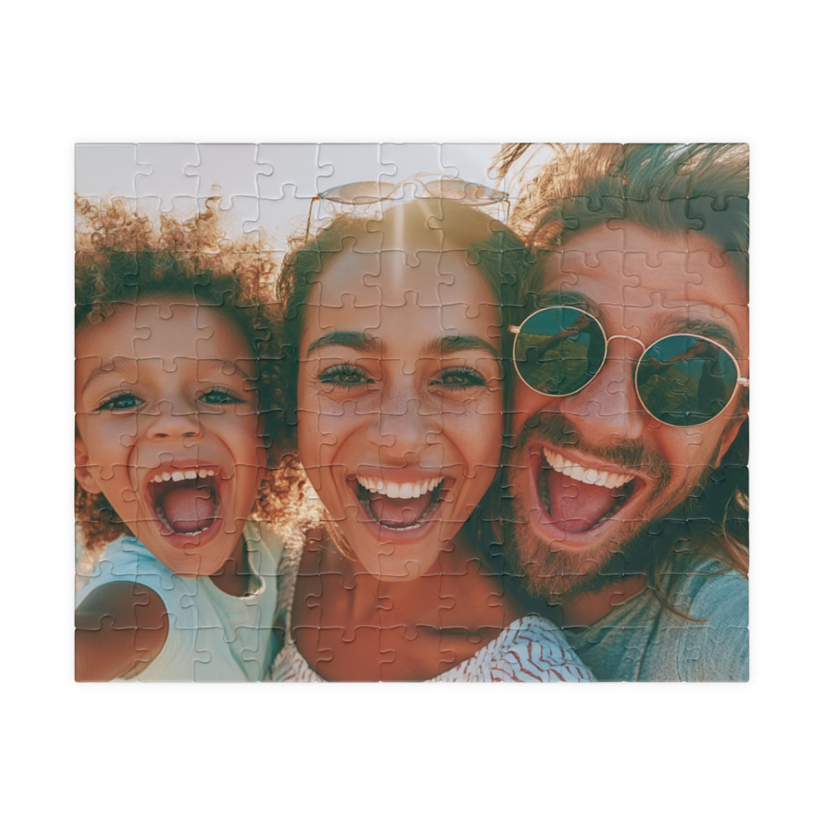 Personalized family photo puzzle 110 piece size