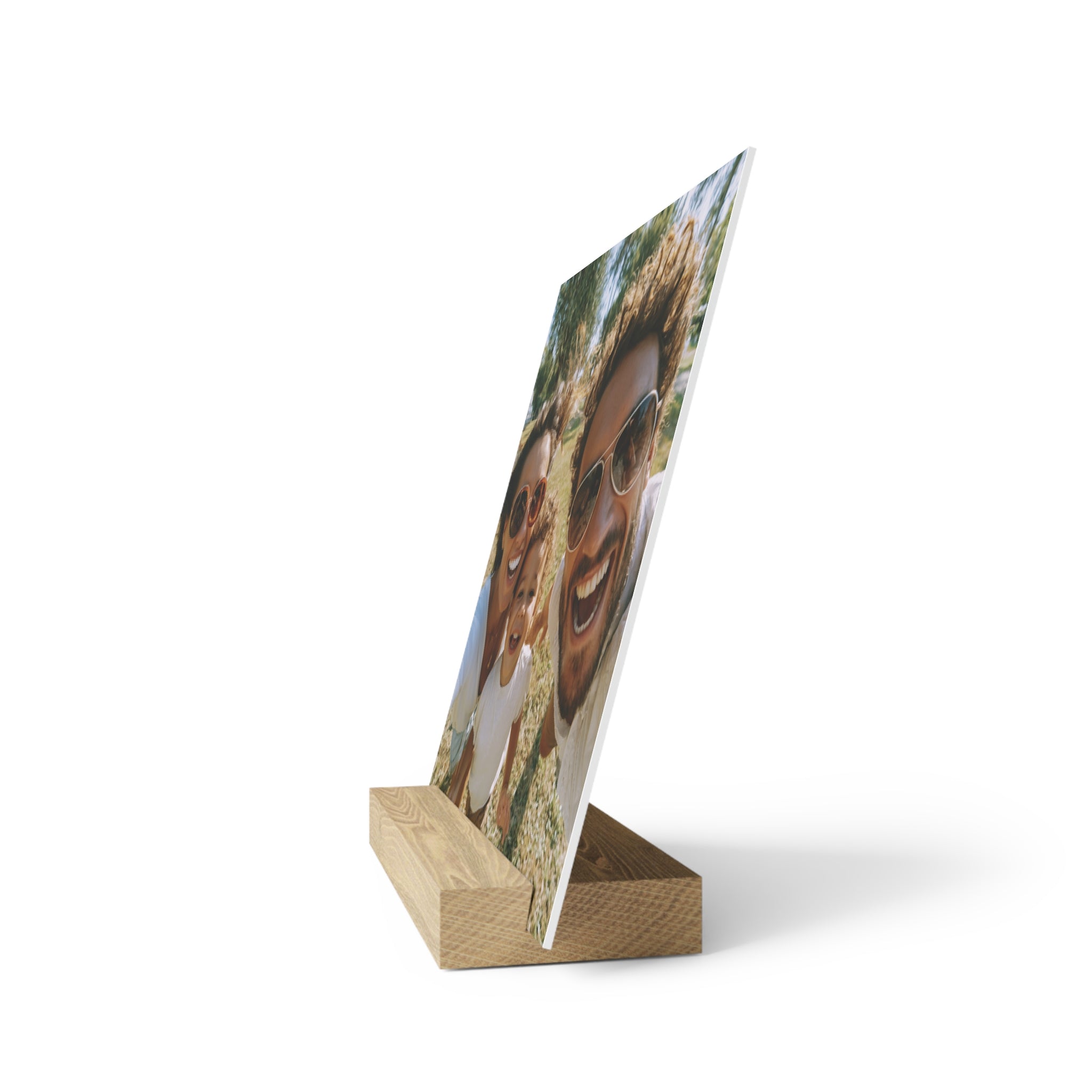 Personalized family photo stand size comparison