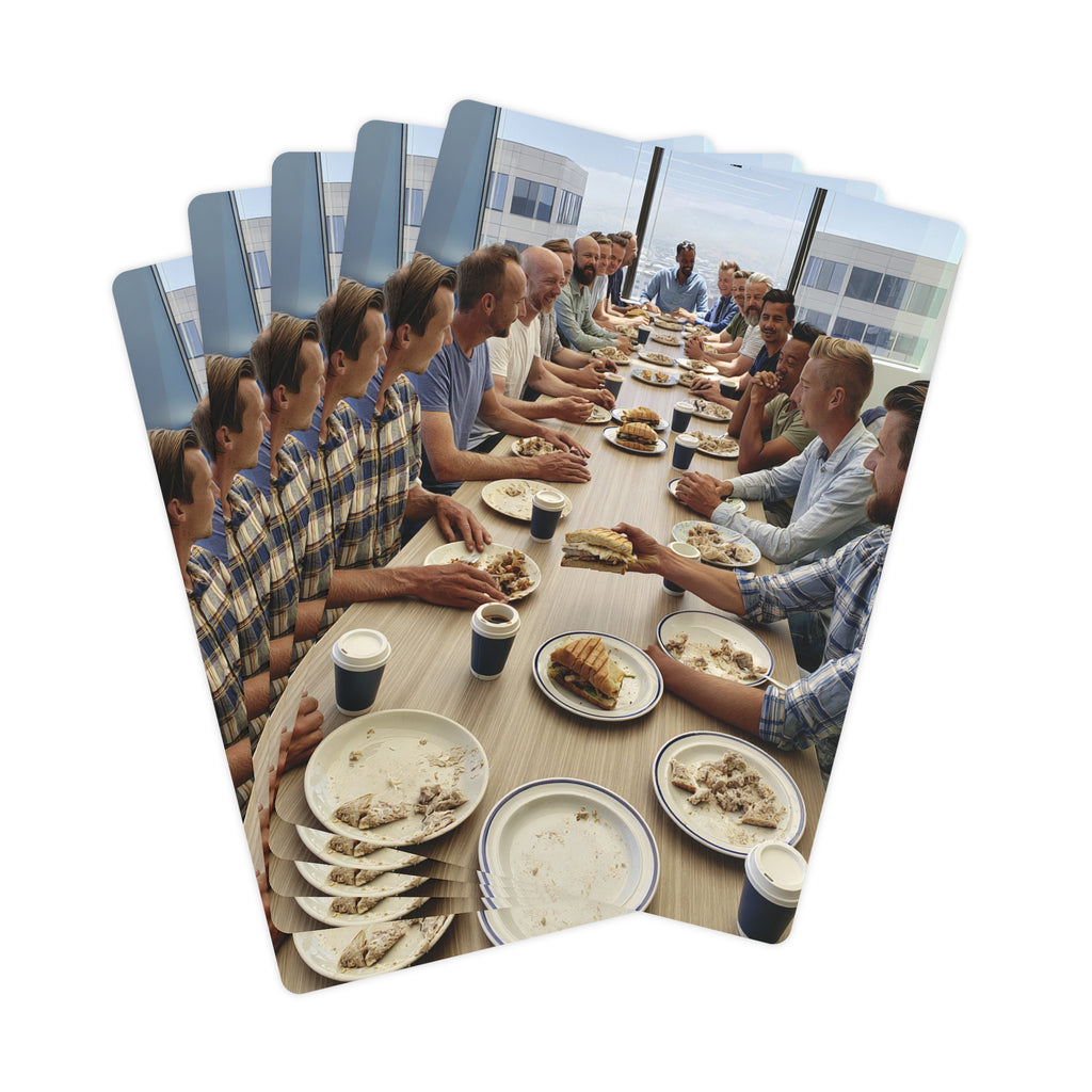 Personalized playing cards fanned out showing photo back design