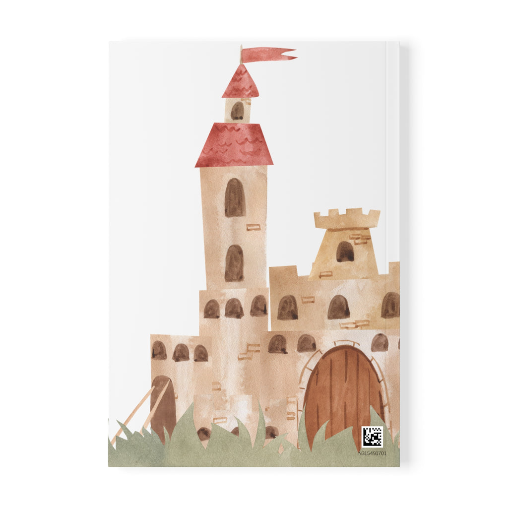 Personalized knight notebook back cover with barcode