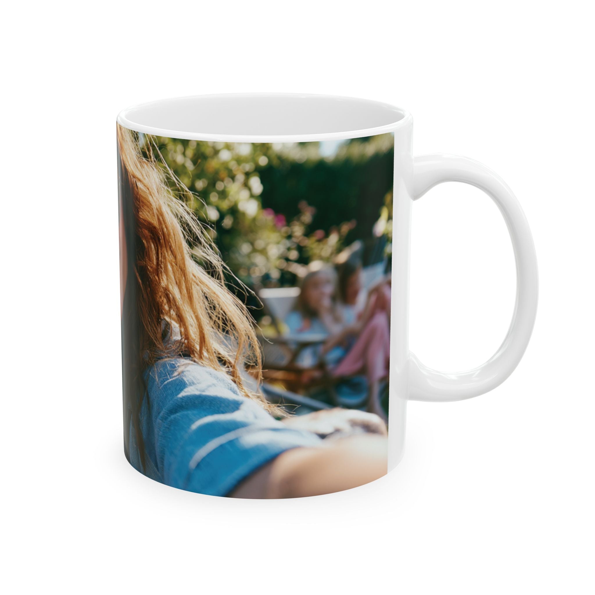 11oz and 15oz personalized photo mug size comparison