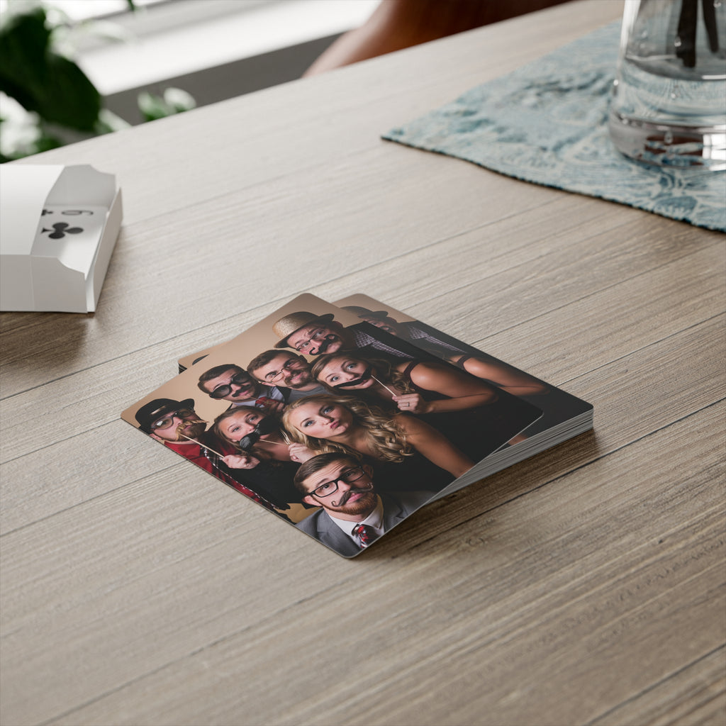 Personalized playing cards deck with jokers displayed