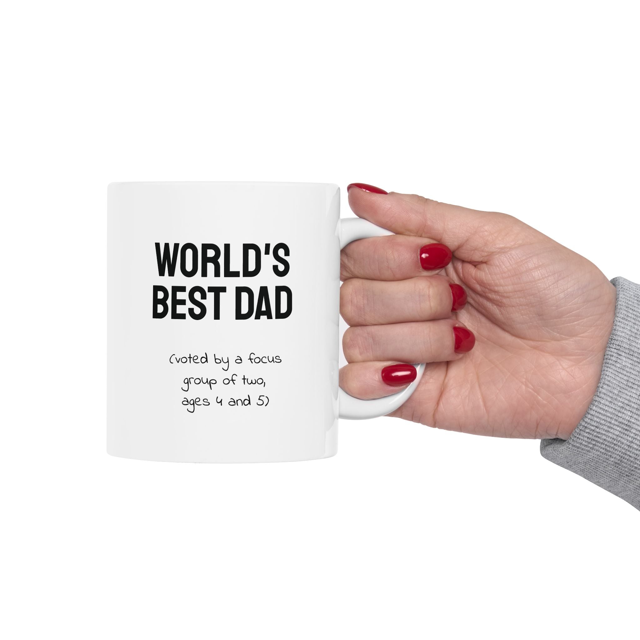 Personalized photo mug for him displayed on a kitchen counter