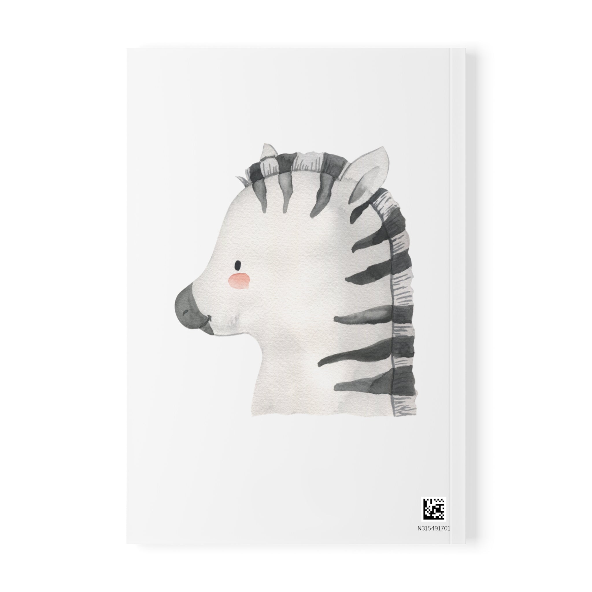 Personalized safari animals notebook back cover with barcode