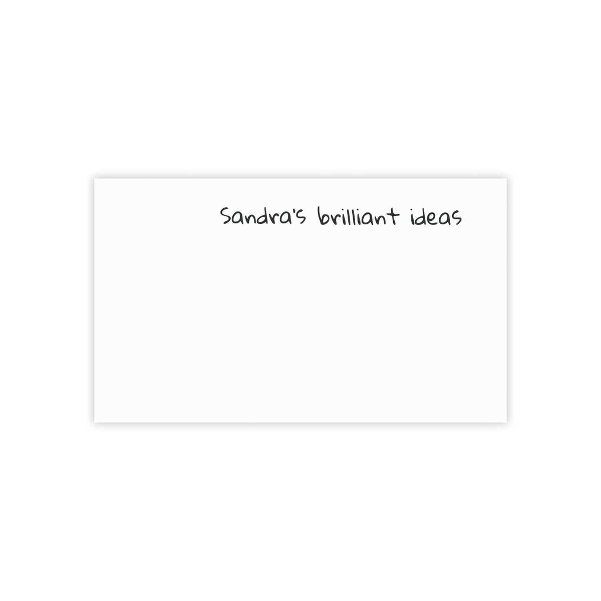 Personalized sticky note pad 4x3 inch on a desk