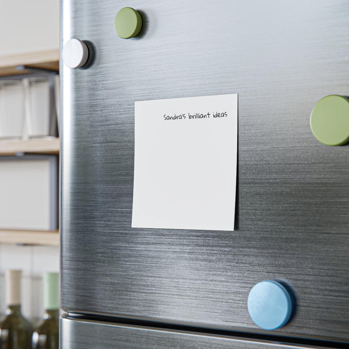 Personalized sticky note pad 4x6 inch on a desk