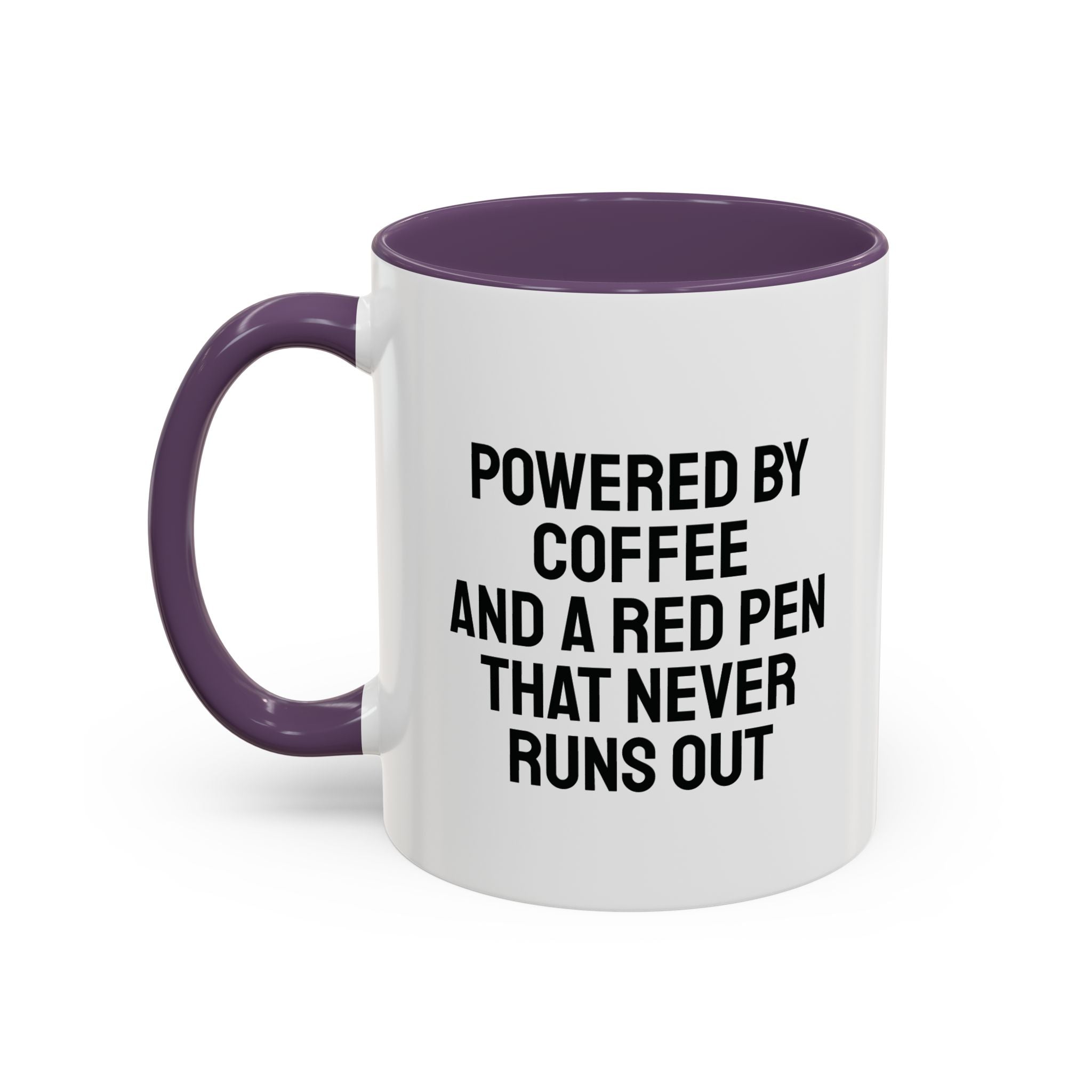 15oz personalized teacher coffee mug with red handle