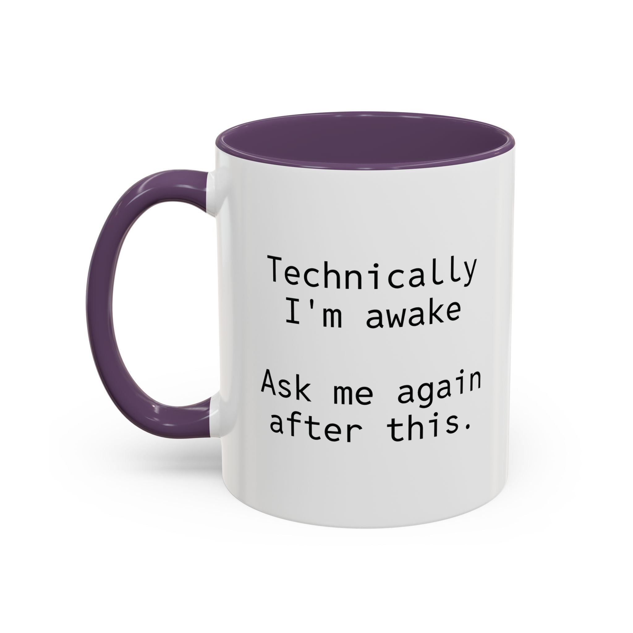 15oz personalized funny coffee mug with red handle