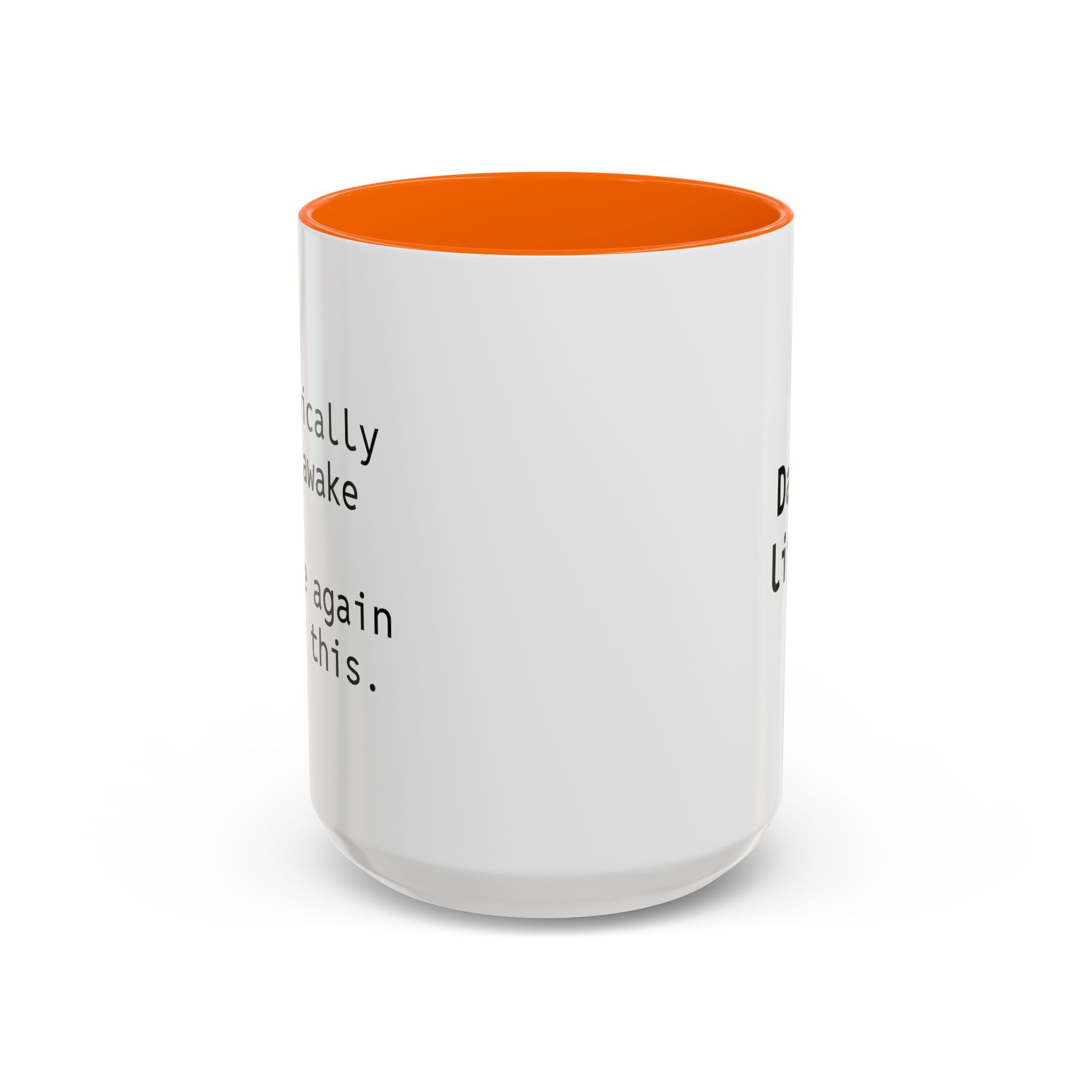 15oz personalized funny coffee mug with yellow handle