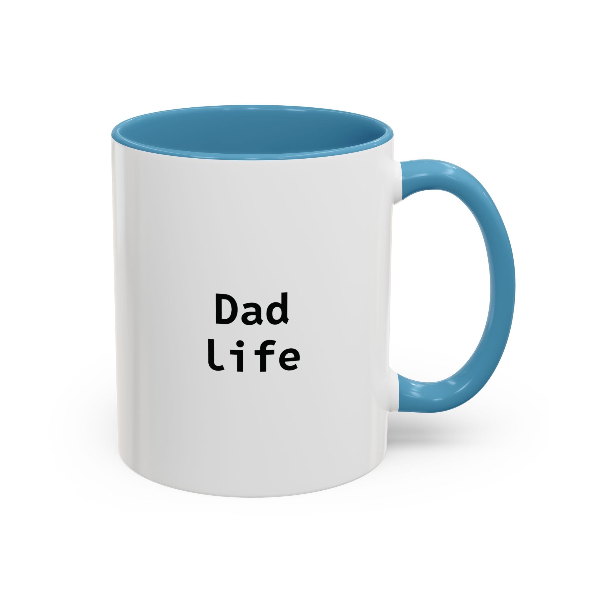 Back of personalized mug showing customizable text area