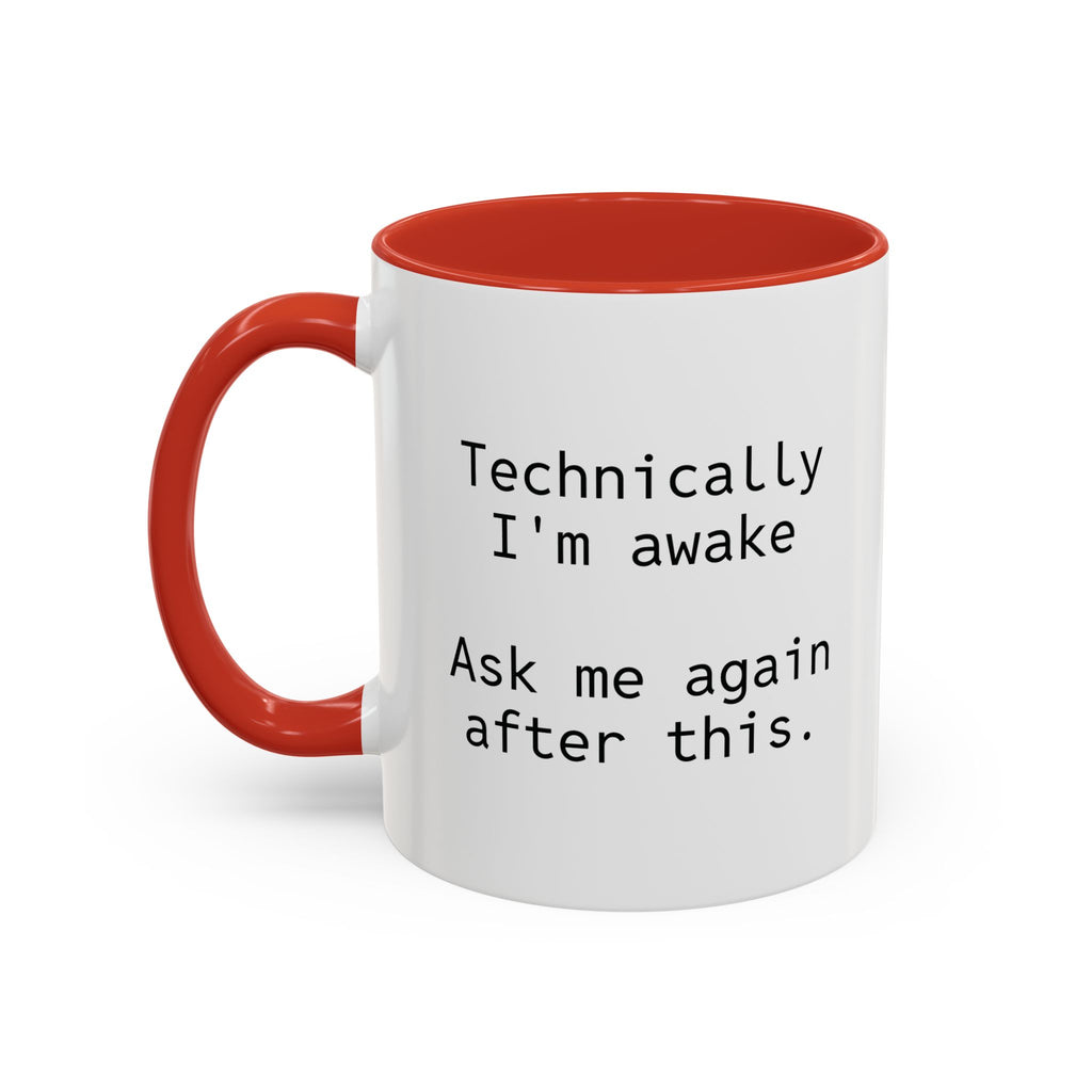 Personalized funny coffee mug on a desk